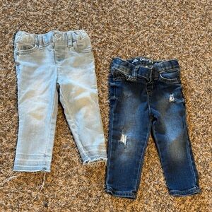 Cat & Jack Kids Jeans - Light Gray and Dark Blue